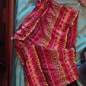 Stripe pattern shorts